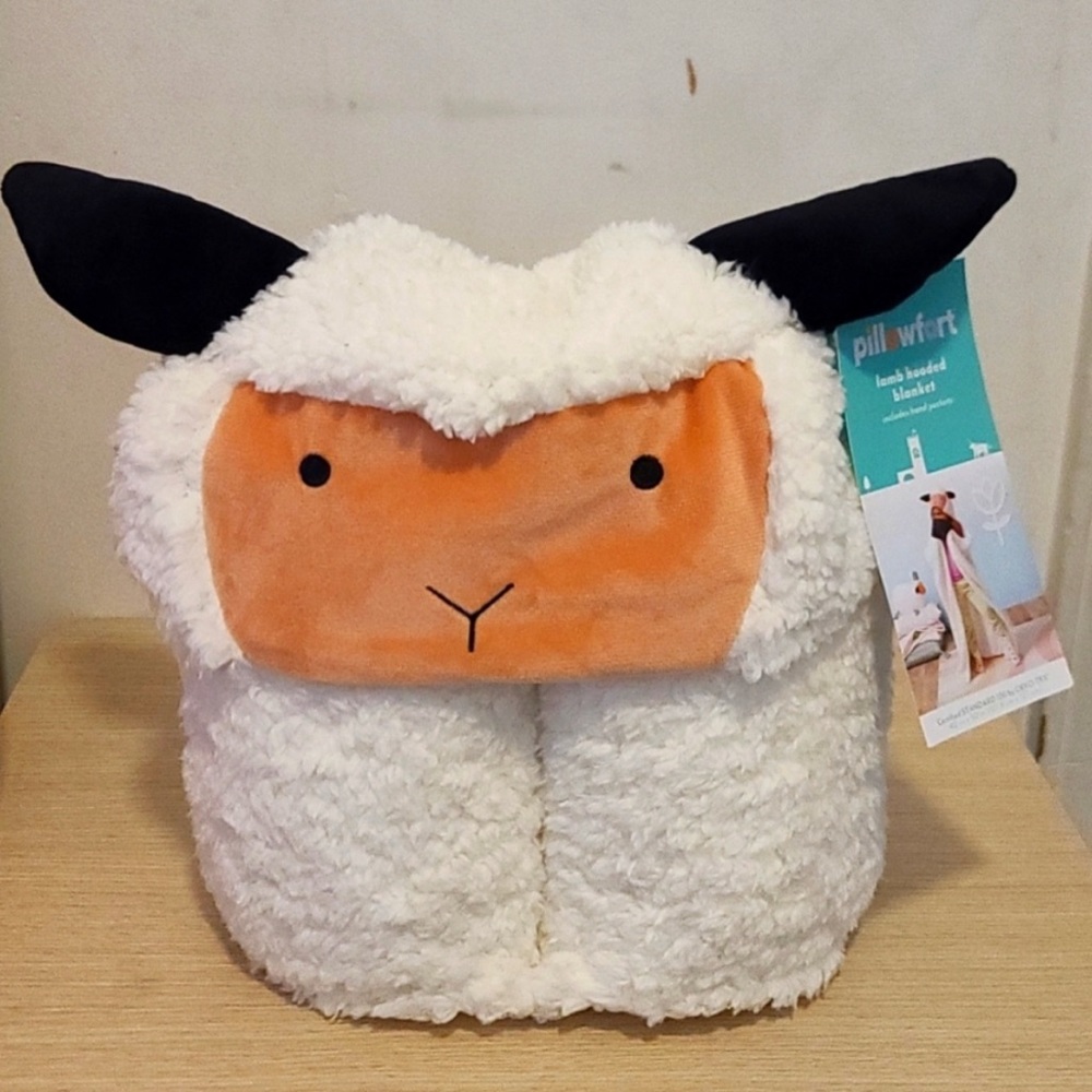 Pillowfort kids lamb hood wearable blanket